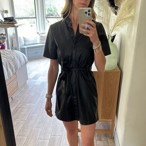 J.Crew Midnight Black Leather Dress